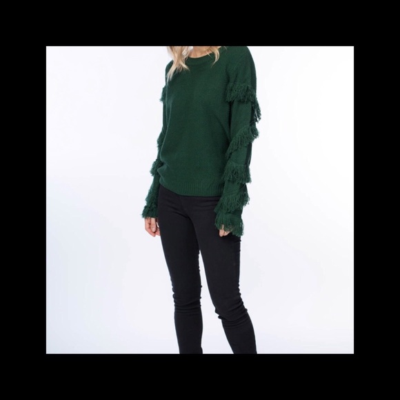 Fringe Sleeve Sweater - Picture 5 of 6